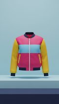 Color-Blocked Bomber Jacket
