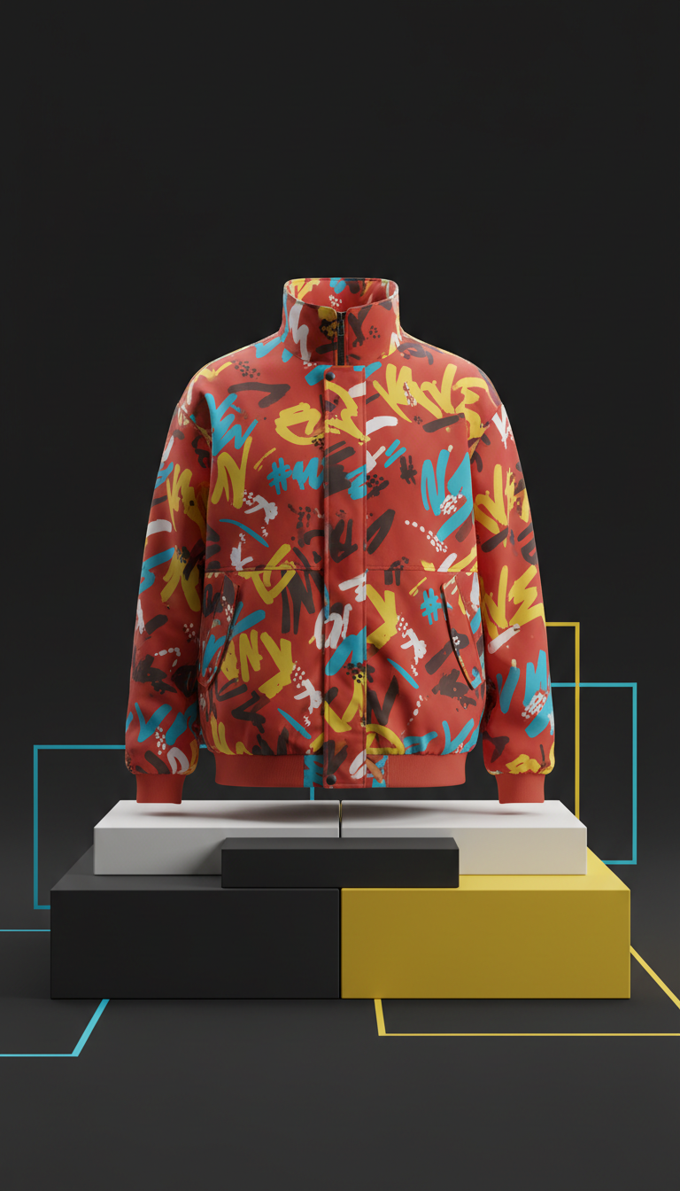 Graffiti Red statement jacket