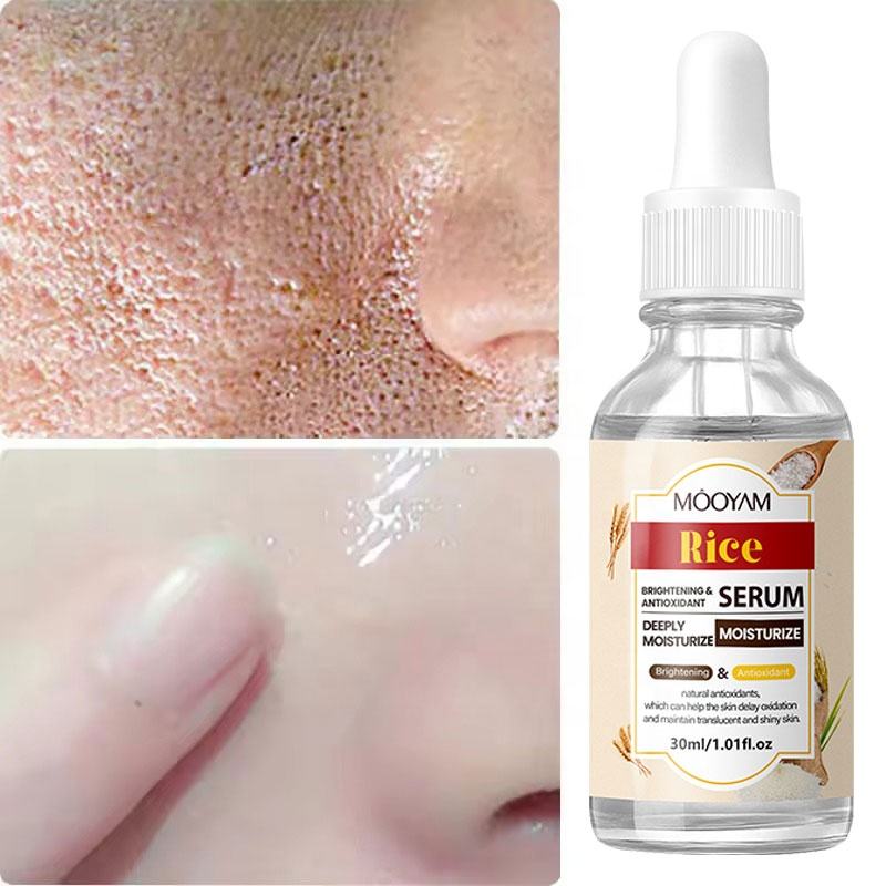 MOOYAM Rice Serum product benefits - dry itching, oil balance, dark skin tone