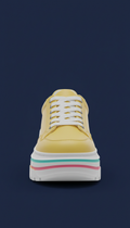 Chunky platform sneakers in pop yellow