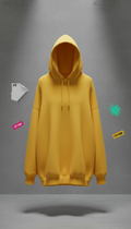 Oversized Sticker Yellow Hoodie