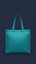 Statement tote bag in vivid cyan