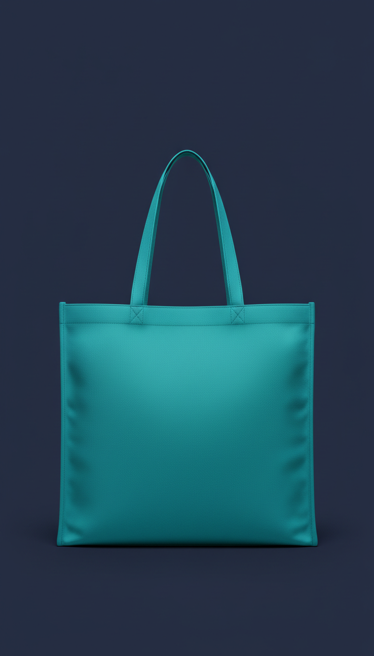 Statement tote bag in vivid cyan