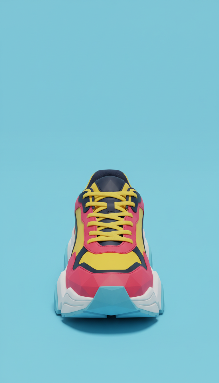 Chunky Geometric Sneakers