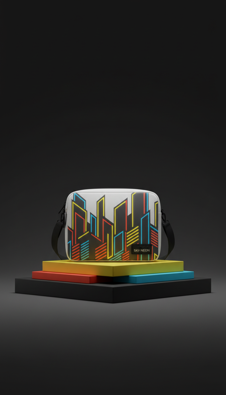 Sky Neon graphic crossbody bag