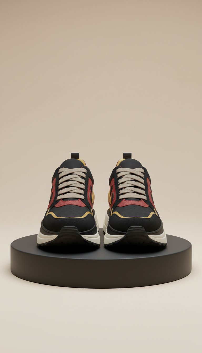 Onyx Black Designer Sneakers