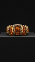 Gilded Amber Statement Cuff