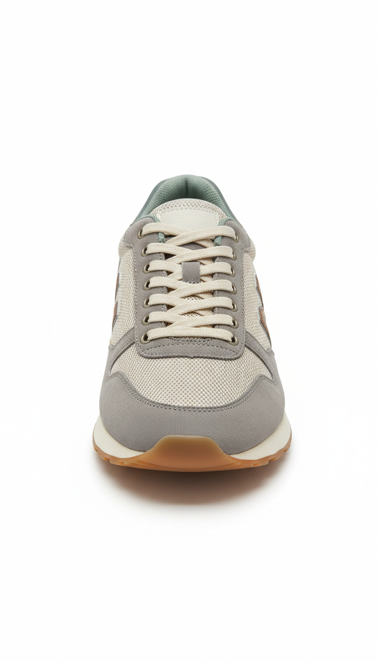 Signature Low-Top Sneakers in Pebbled Leather