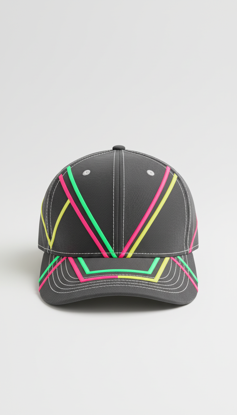 Neon-Accent Streetwear Cap