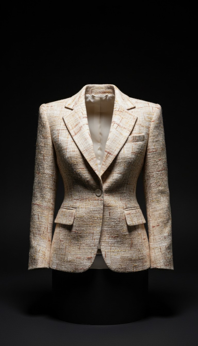 Porcelain Wool Structured Blazer