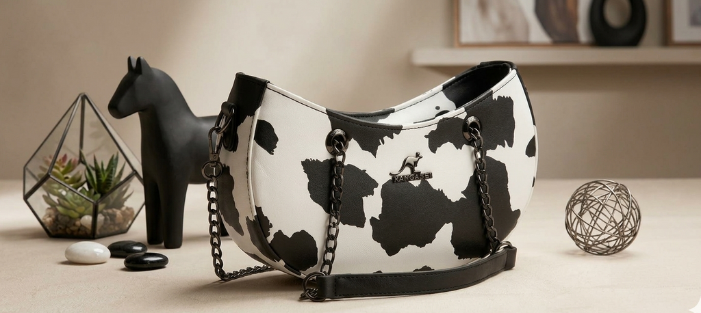 Cow Print Chain Shoulder Bag