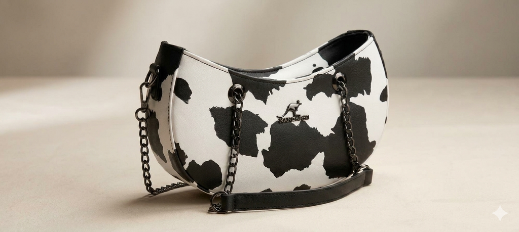 Kangol Cow Print Chain Shoulder Bag - product shot